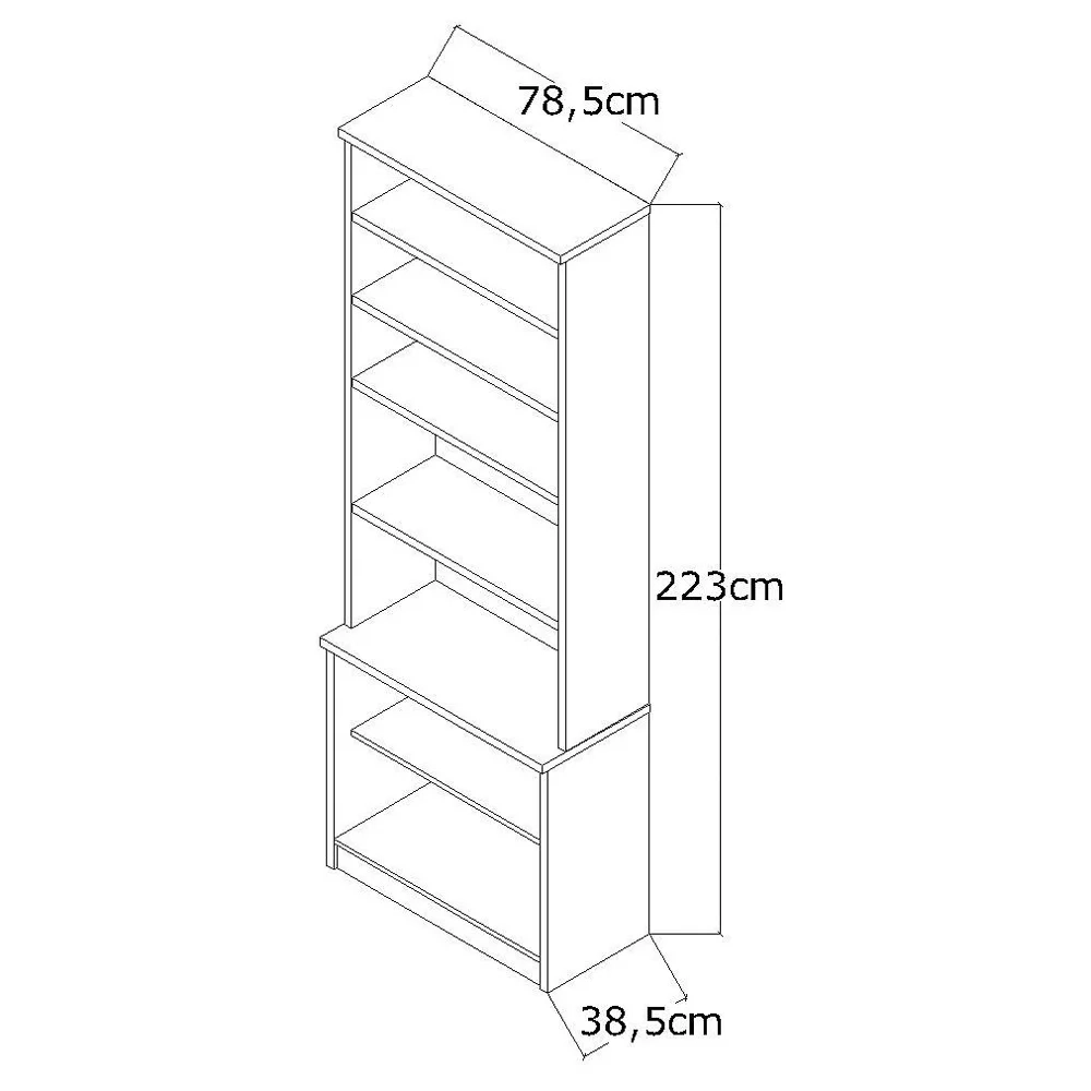 Estante Livreiro 4 Portas Vidro Fumê Legend F04 Branco - MPozenato
