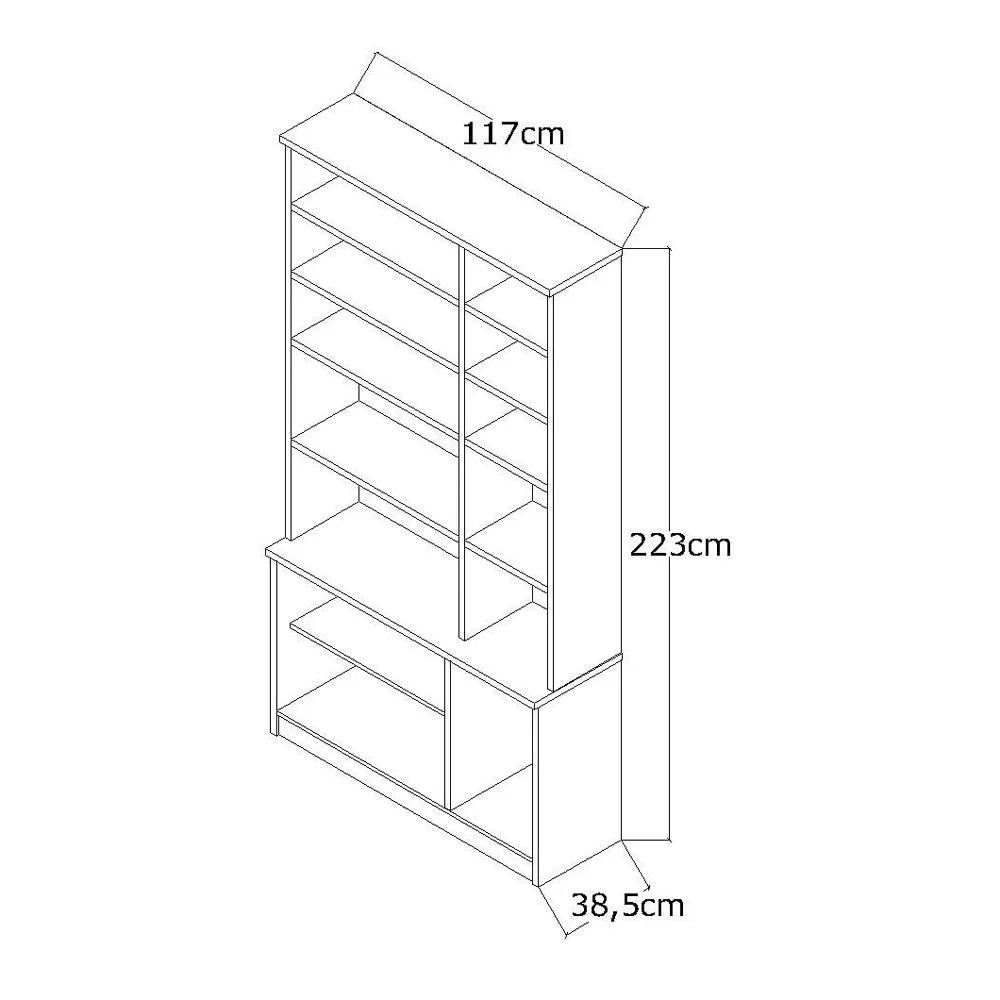 Estante Livreiro 6 Portas Vidro Fumê Legend F04 Branco - Mpozenato