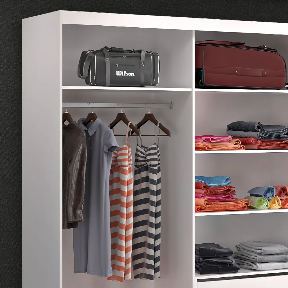 Guarda Roupa Casal 3 Portas de Correr Winter F04 Branco - Mpozenato