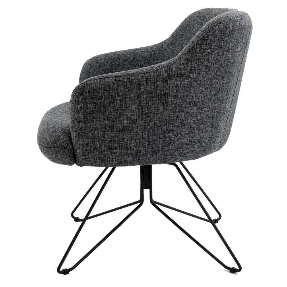 Poltrona Decorativa Base Orby Jade Linho D-469 Mescla - Domi