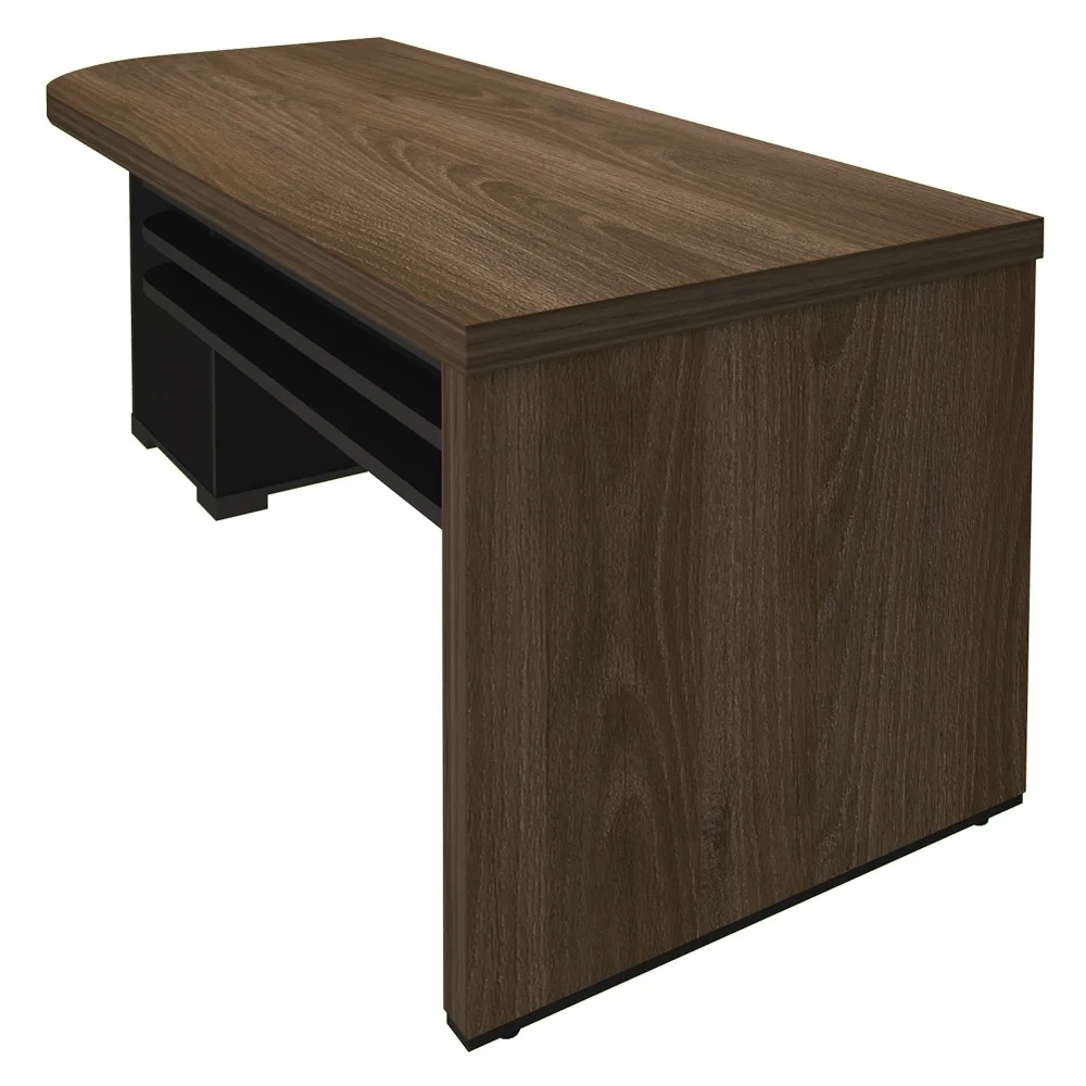 Mesa para Escritório 4 Gavetas Lado Direito 180cm Tamburato Executiva A06 Marrom/Preto - Mpozenato
