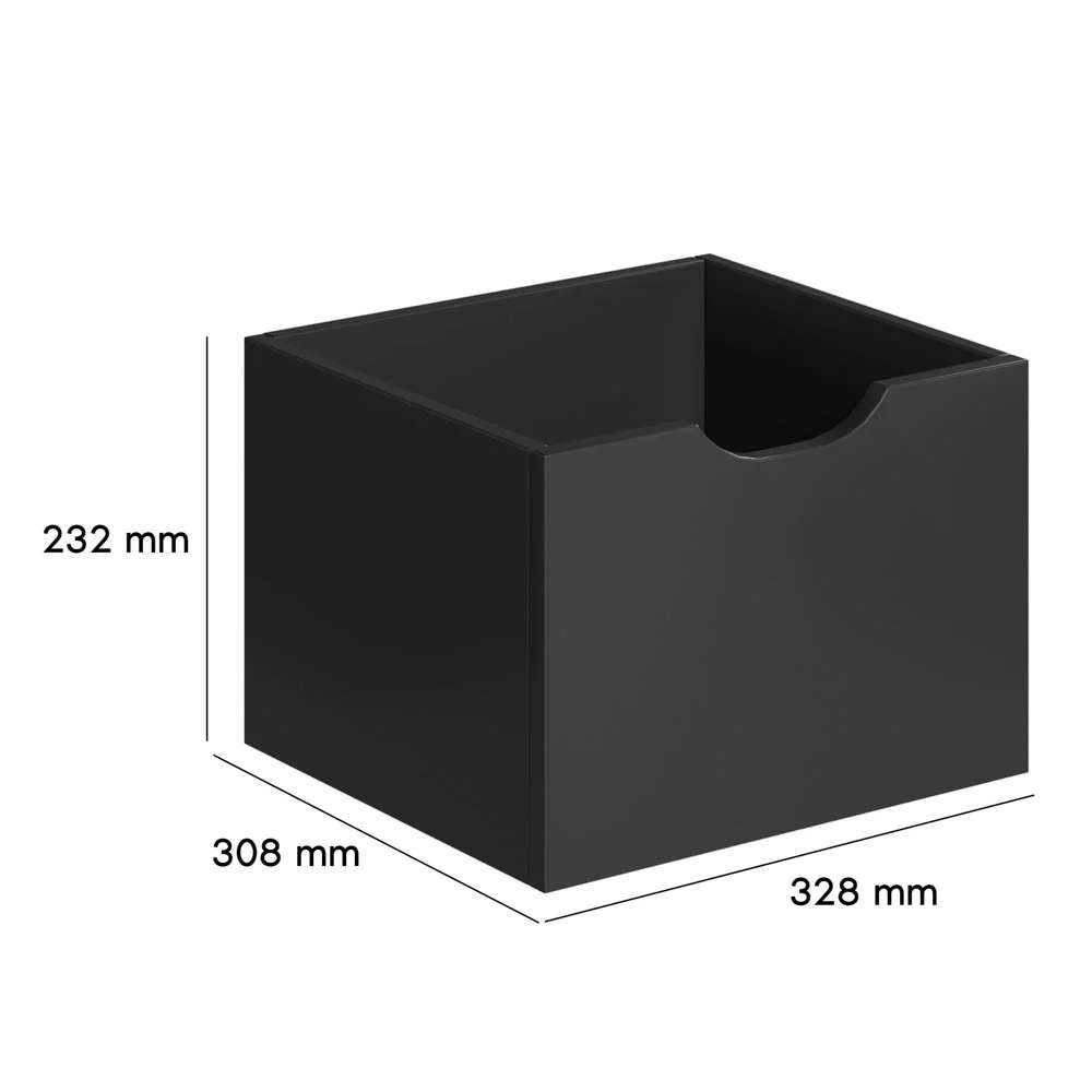 Kit 6 Gavetas para Nicho Organizador Q01 Preto Fosco - Mpozenato