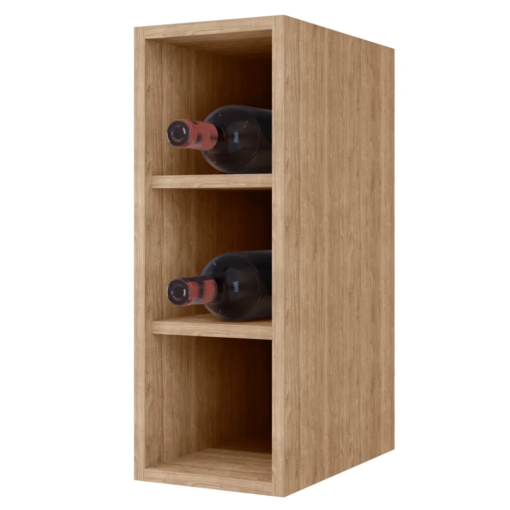 Armário Aéreo Nevada com Nicho 180cm 4 Portas Castanho/Preto - Lumil