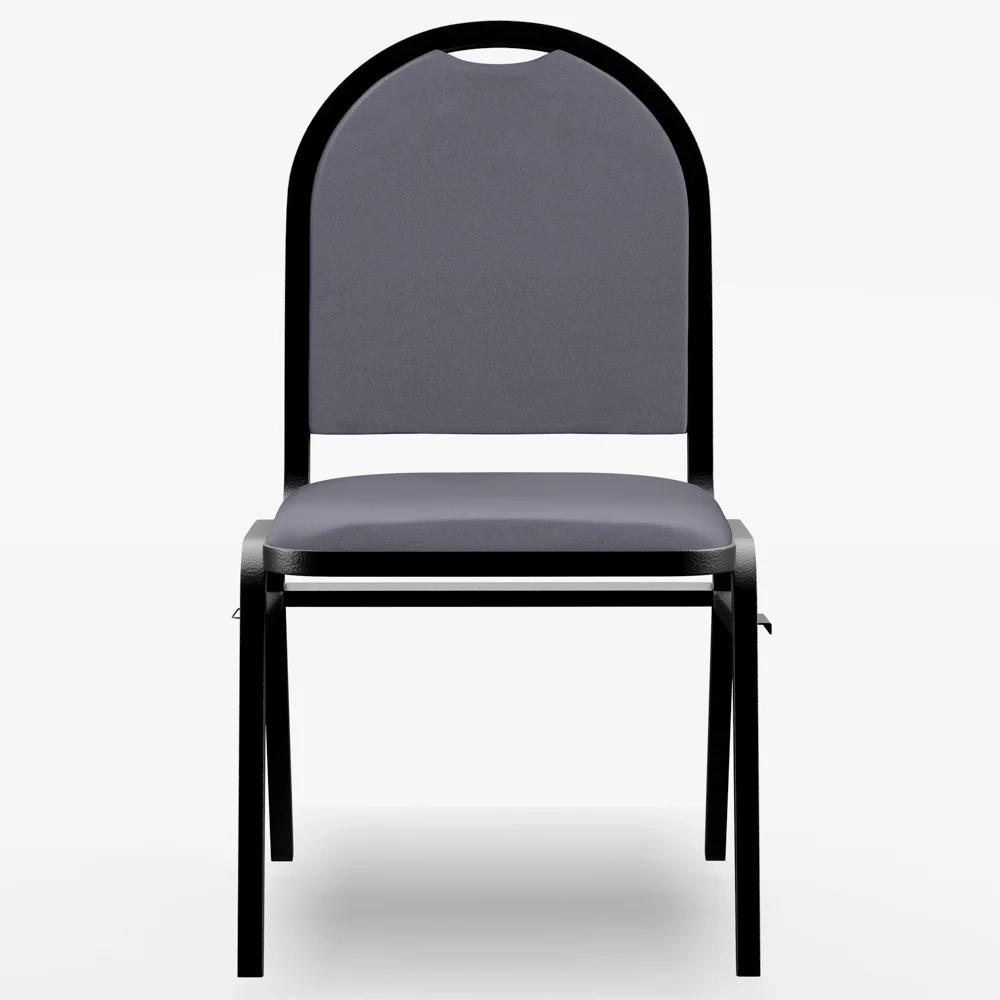 Kit 5 Cadeiras Hoteleiras Auditório Empilhável Sintético Z33 Cinza - Mpozenato