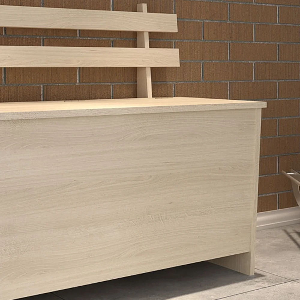 Caixa de Lenha com Encosto Carvalho - Completa Móveis