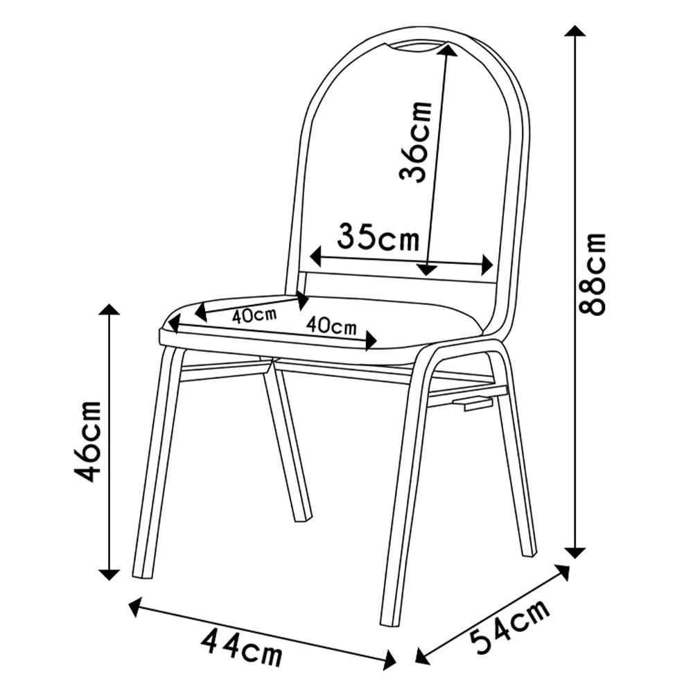 Kit 5 Cadeiras Hoteleiras Auditório Empilhável Linho Z33 Verde - Mpozenato
