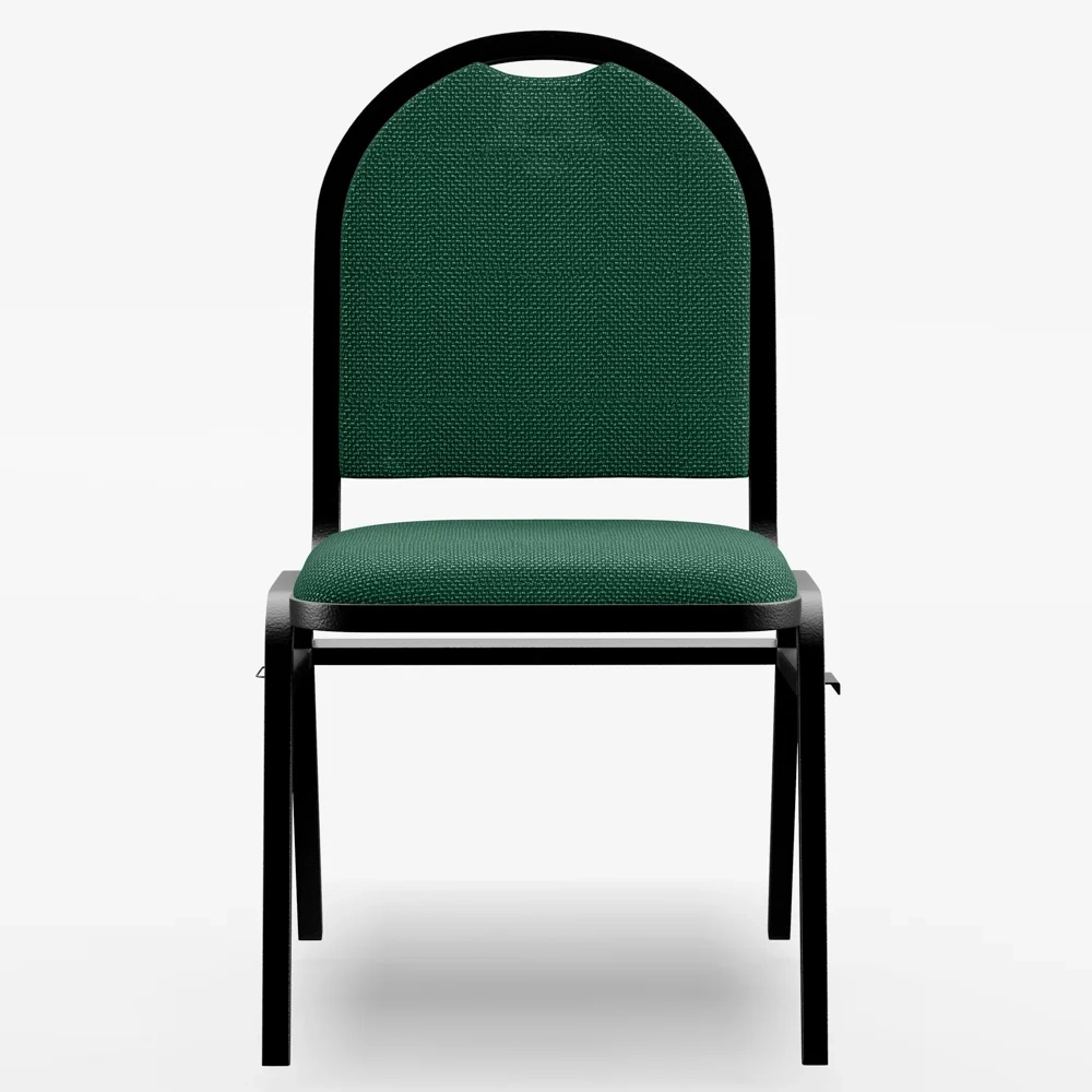 Kit 5 Cadeiras Hoteleiras Auditório Empilhável Linho Z33 Verde - Mpozenato