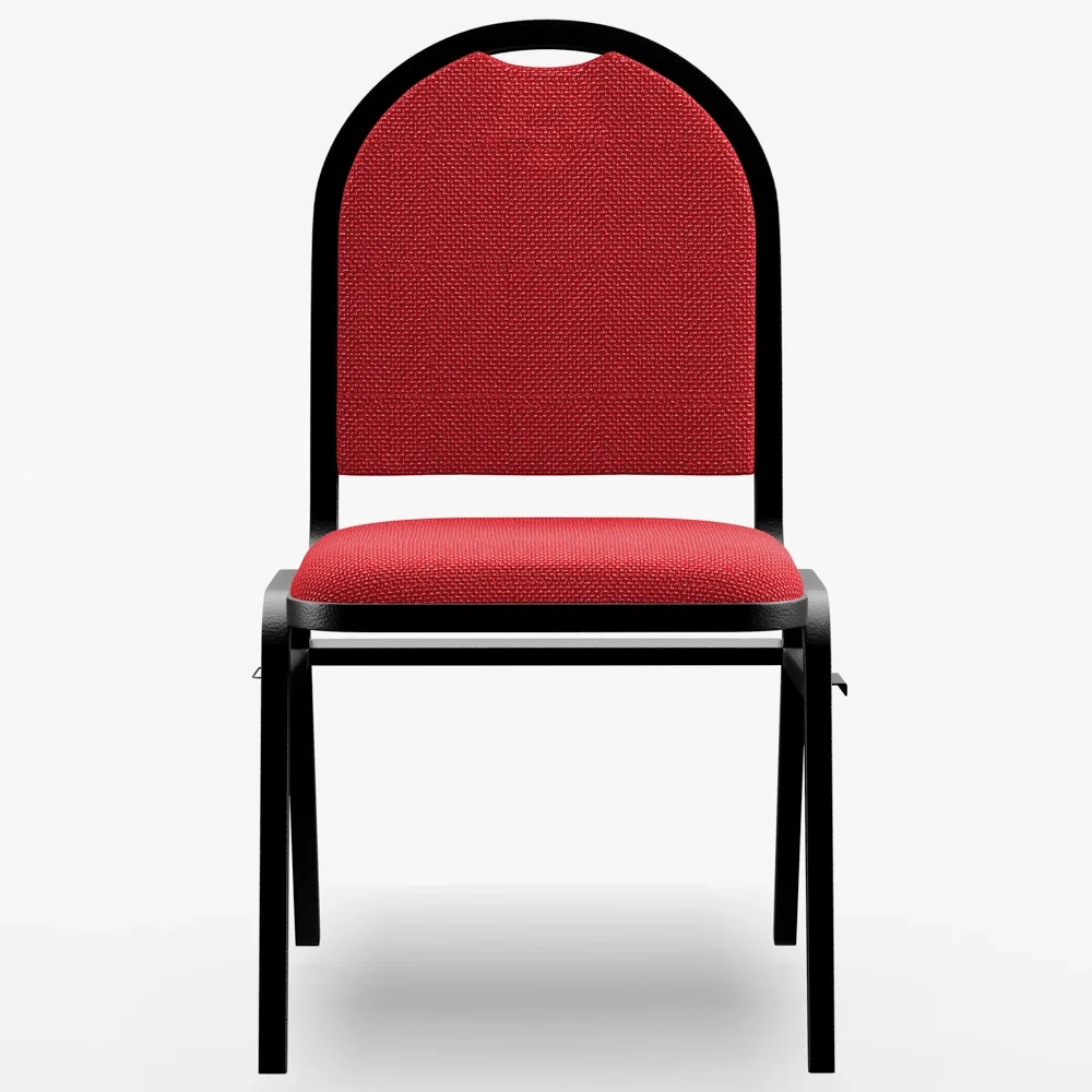 Kit 8 Cadeiras Hoteleiras Auditório Empilhável Linho Z33 Vermelho - Mpozenato