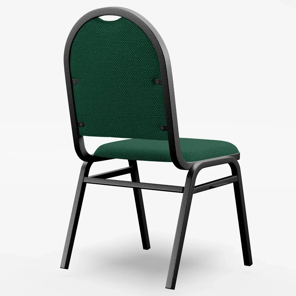 Kit 8 Cadeiras Hoteleiras Auditório Empilhável Linho Z33 Verde - Mpozenato