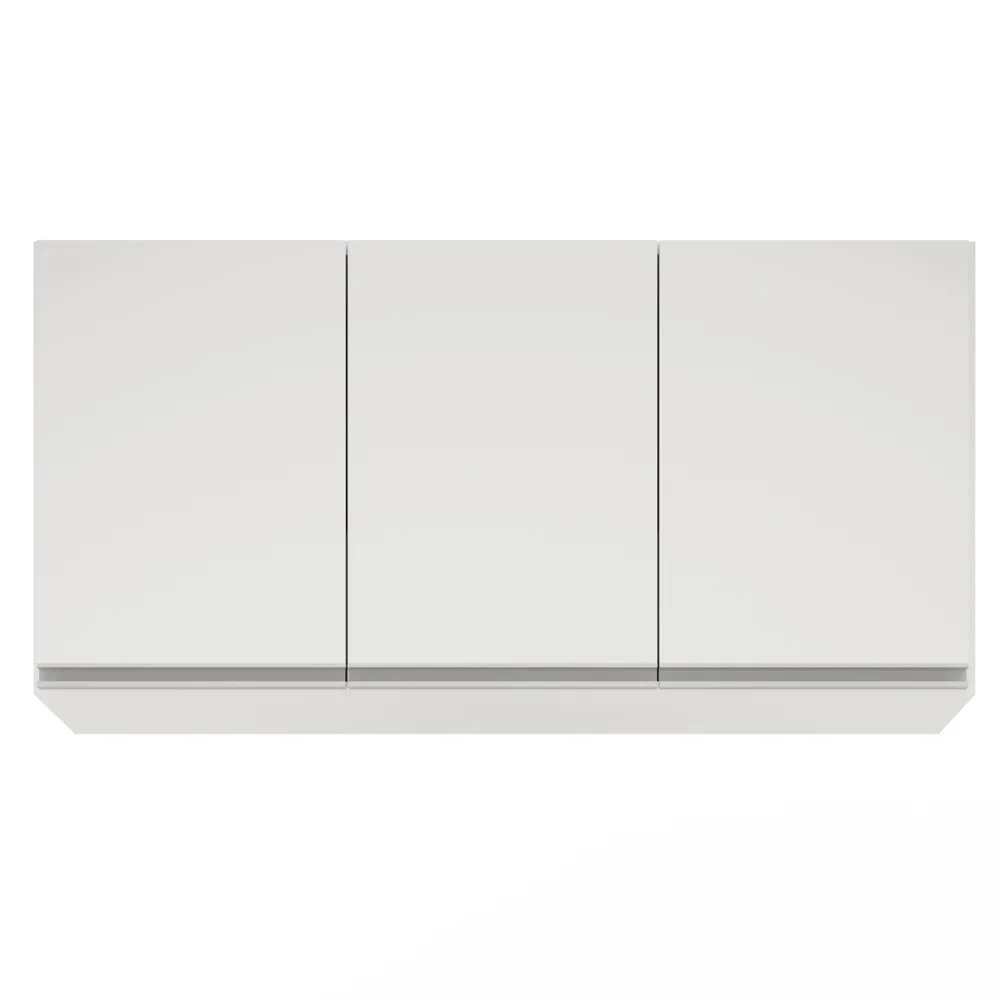 Armário Aéreo Virgínia e Balcão com Tampo 120cm Arizona Branco - Lumil