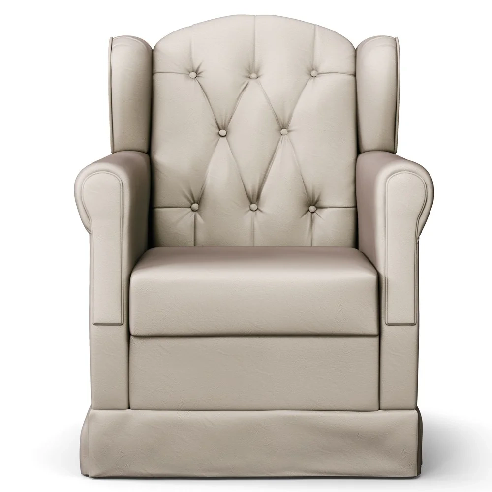 Poltrona de Amamentação Balanço Lucy Z39 Sintético Bege - Mpozenato