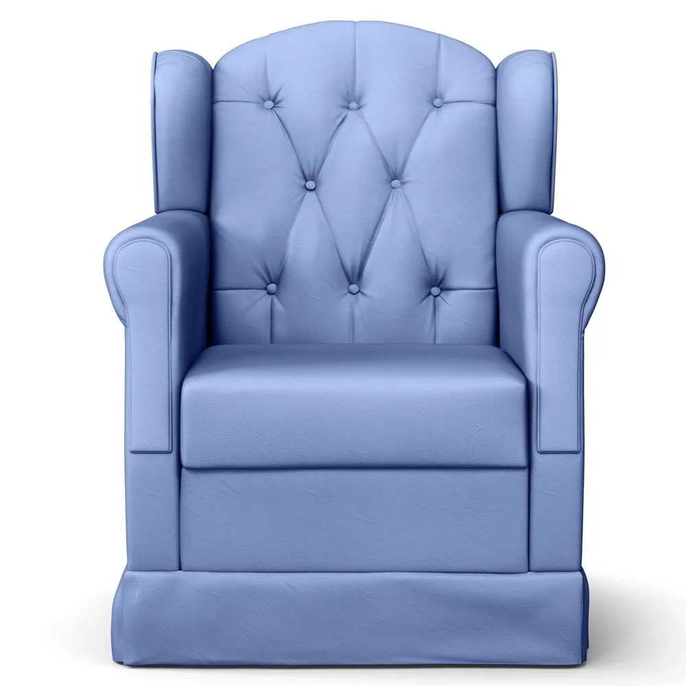 Poltrona de Amamentação Balanço Lucy Z39 Sintético Azul - Mpozenato