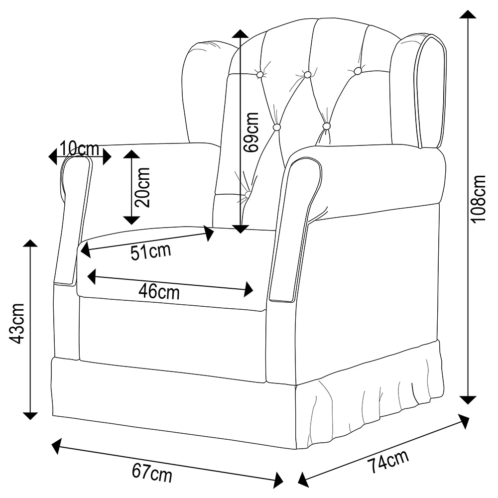 Poltrona de Amamentação Balanço Lucy Z39 Linho Off White - Mpozenato