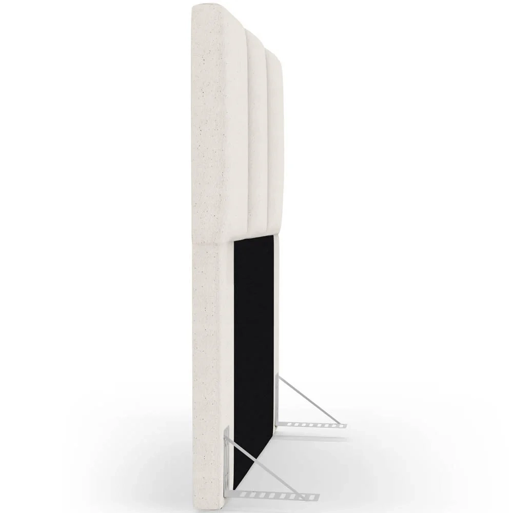 Cabeceira Cama Box Solteiro 90cm Pérola W01 Linho Cru - Mpozenato