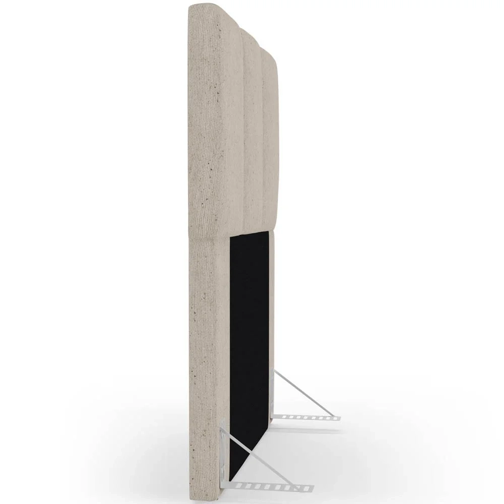 Cabeceira Cama Box Solteiro 90cm Pérola W01 Linho Bege - Mpozenato