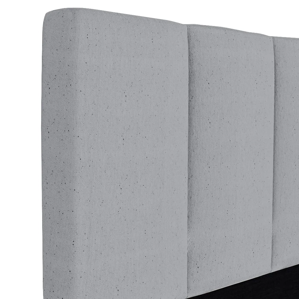 Cabeceira Cama Box Solteiro 90cm Pérola W01 Linho Cinza - Mpozenato