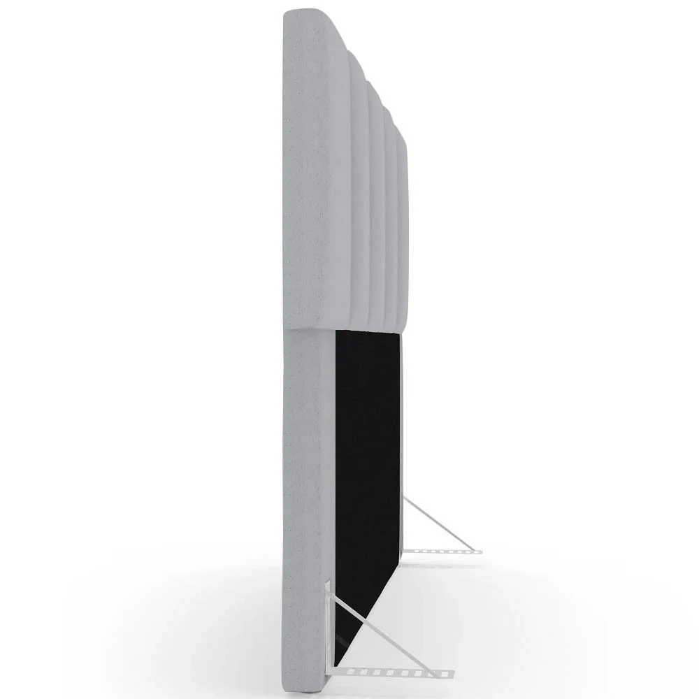 Cabeceira Cama Box Casal 140cm Pérola W01 Linho Cinza - Mpozenato