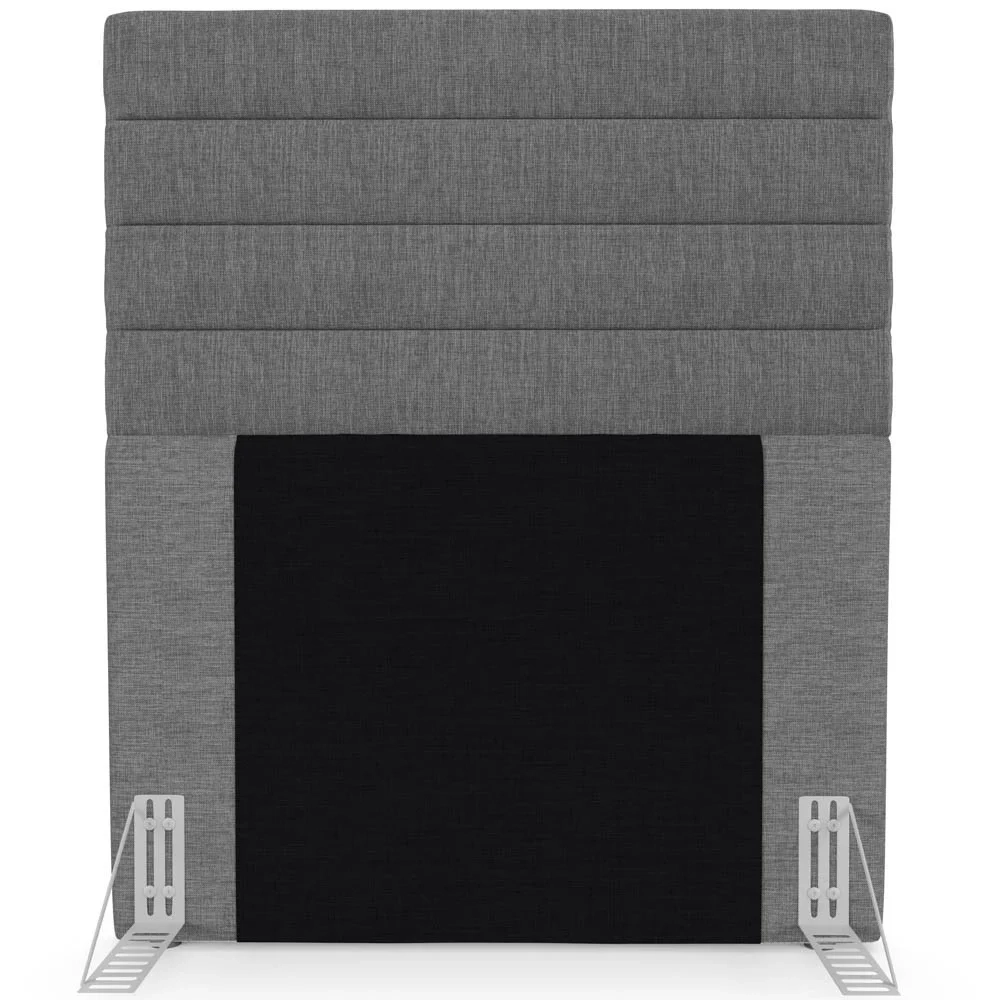 Cabeceira Cama Box Solteiro 90cm Rubi W01 Linho Cinza Escuro - Mpozenato