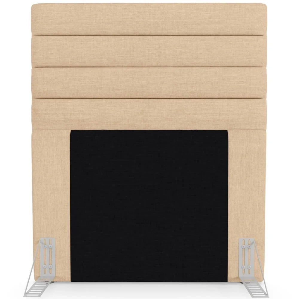 Cabeceira Cama Box Solteiro 90cm Rubi W01 Linho Bege Escuro - Mpozenato