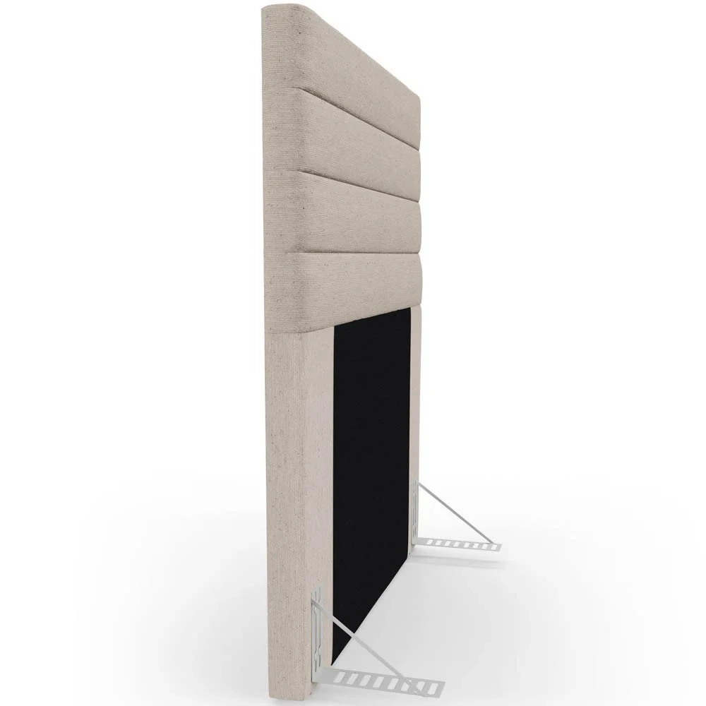 Cabeceira Cama Box Solteiro 90cm Rubi W01 Linho Bege - Mpozenato