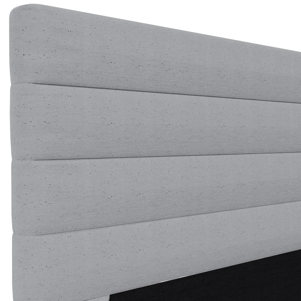 Cabeceira Cama Box Solteiro 90cm Rubi W01 Linho Cinza - Mpozenato