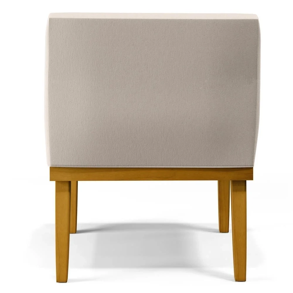 Poltrona Decorativa Sala de Estar e Recepção Vitória W01 Linho Cru - Mpozenato