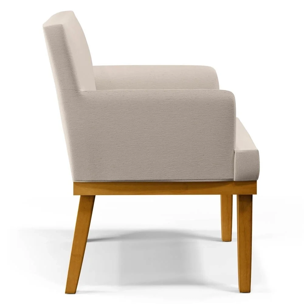 Kit 2 Poltronas Decorativas Vitória W01 Linho Cru - Mpozenato 