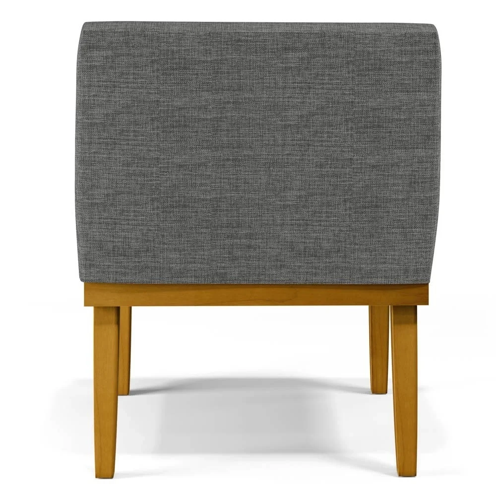 Kit 2 Poltronas Decorativas Vitória W01 Linho Cinza Escuro - Mpozenato