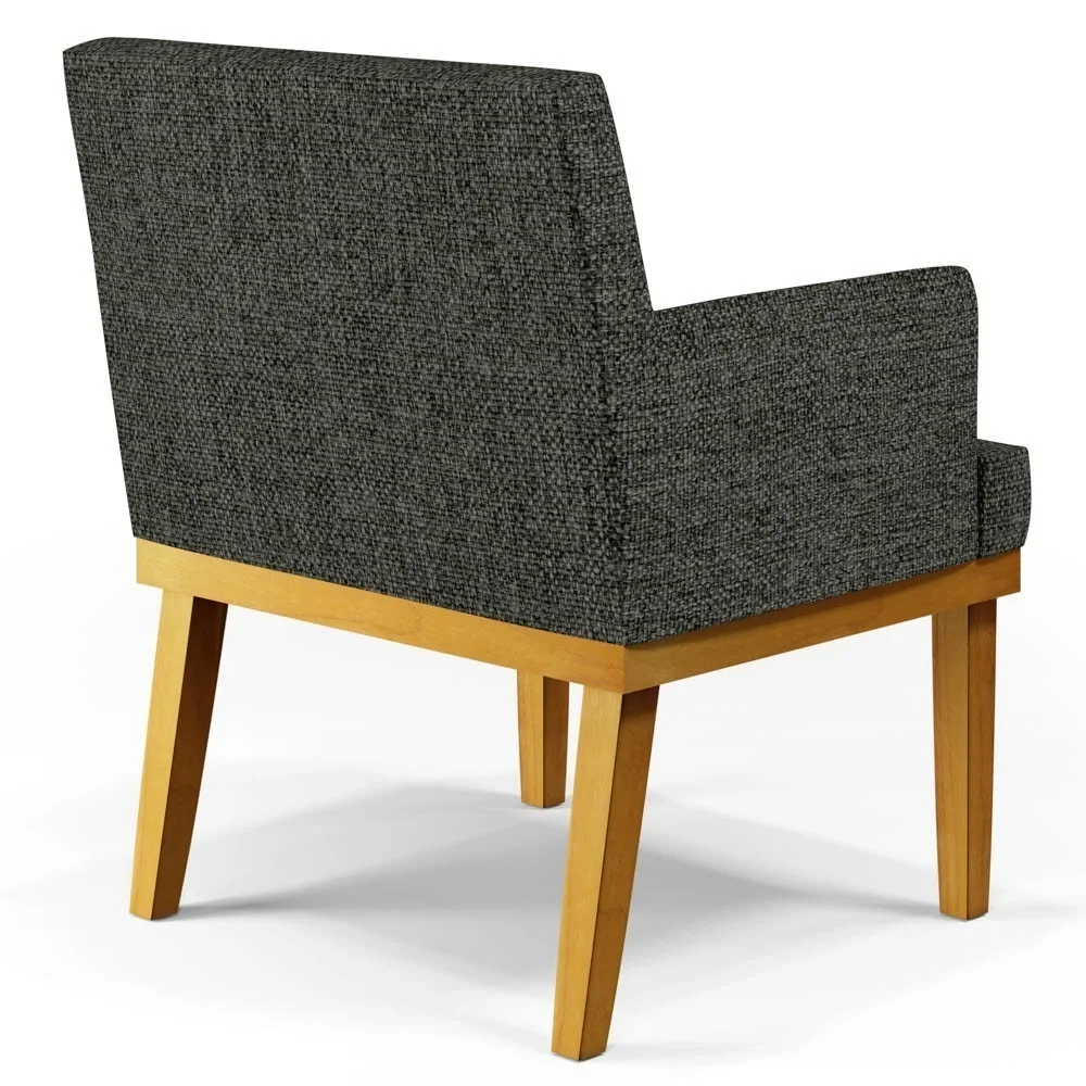 Kit 2 Poltronas Decorativas Vitória W01 Linho Grafite - Mpozenato 