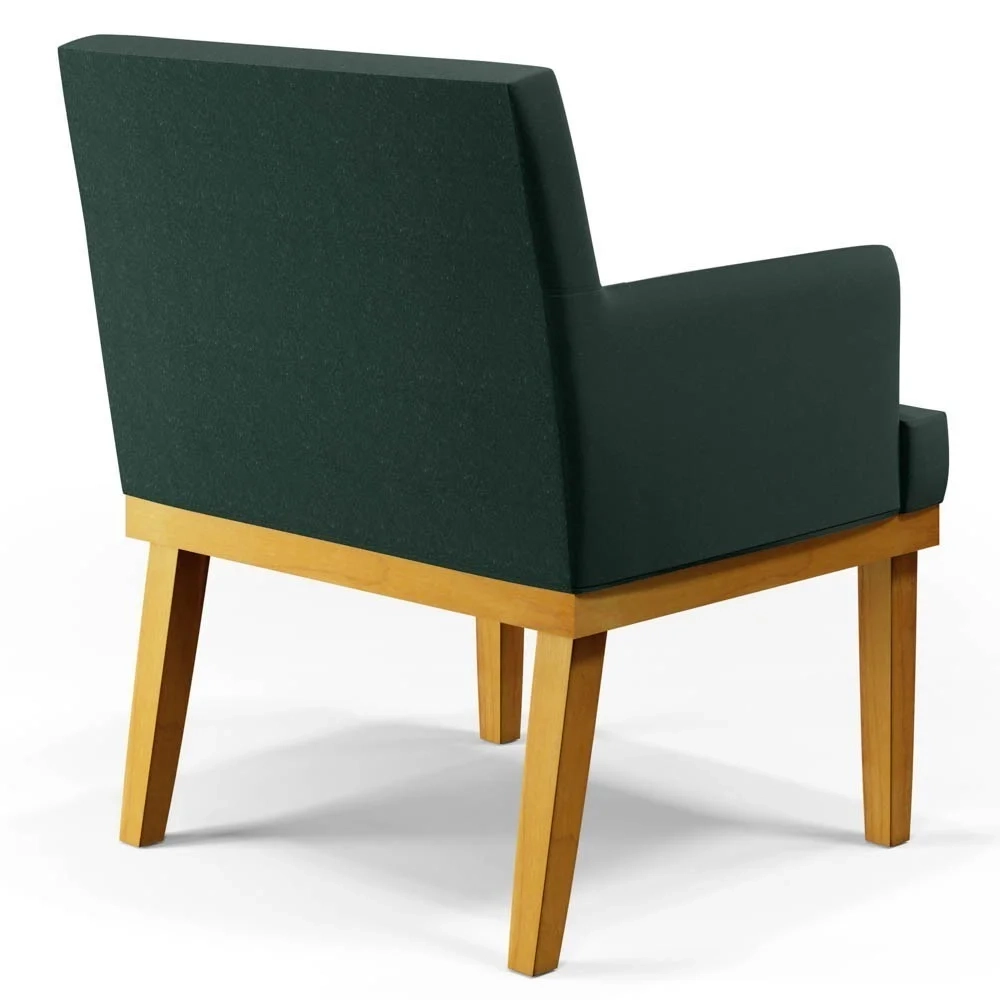 Kit 2 Poltronas Decorativas Vitória W01 Linho Verde - Mpozenato 