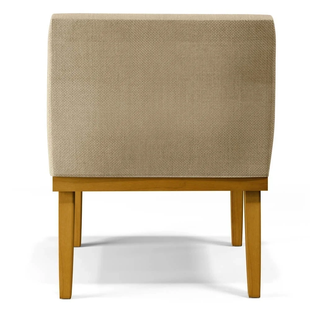 Kit 2 Poltronas Decorativas Vitória W01 Linho Bege Escuro - Mpozenato