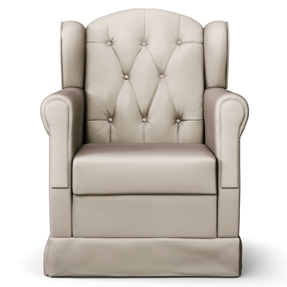 Poltrona de Amamentação Fixa Lucy Z39 Sintético Bege - Mpozenato