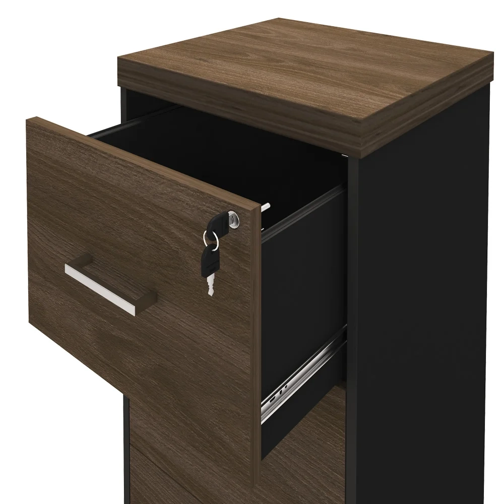 Armário para Pasta Suspensa Tamburato A06 Marrom/Preto - Mpozenato