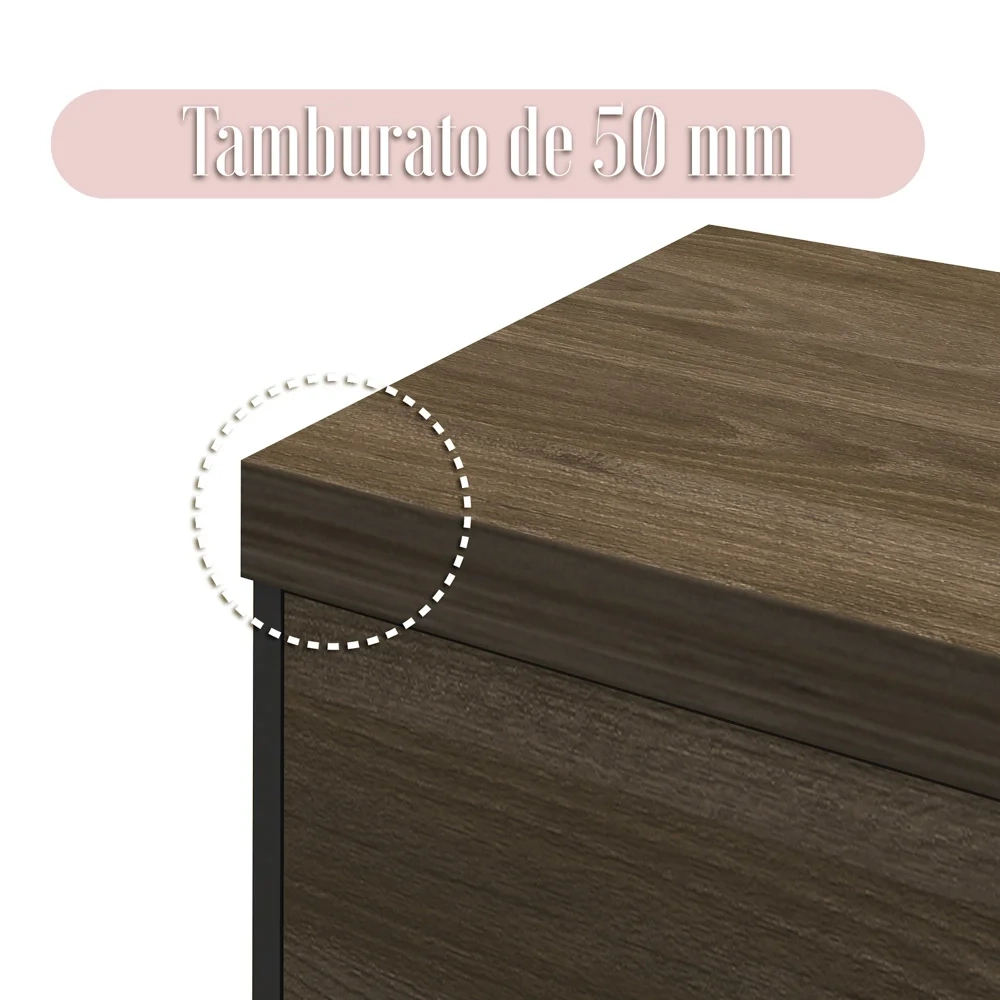 Armário para Pasta Suspensa Tamburato A06 Marrom/Preto - Mpozenato