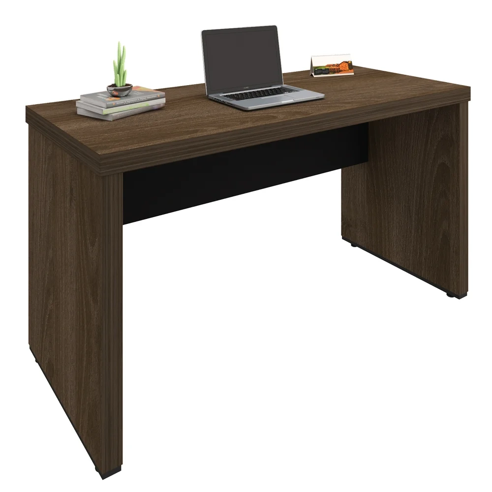 Mesa para Escritório 135cm Tamburato A06 Marrom/Preto - Mpozenato