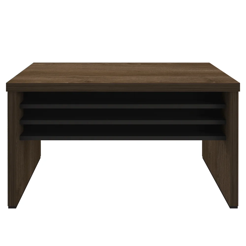Mesa para Escritório 135cm Tamburato A06 Marrom/Preto - Mpozenato