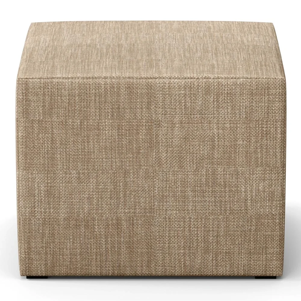 Poltrona de Amamentação Fixa com Puff Lucy Z39 Linho Bege Escuro - Mpozenato