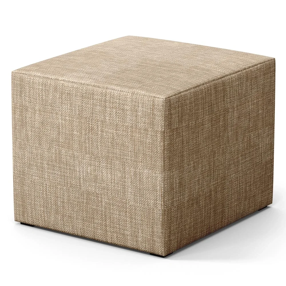 Poltrona de Amamentação Fixa com Puff Lucy Z39 Linho Bege Escuro - Mpozenato