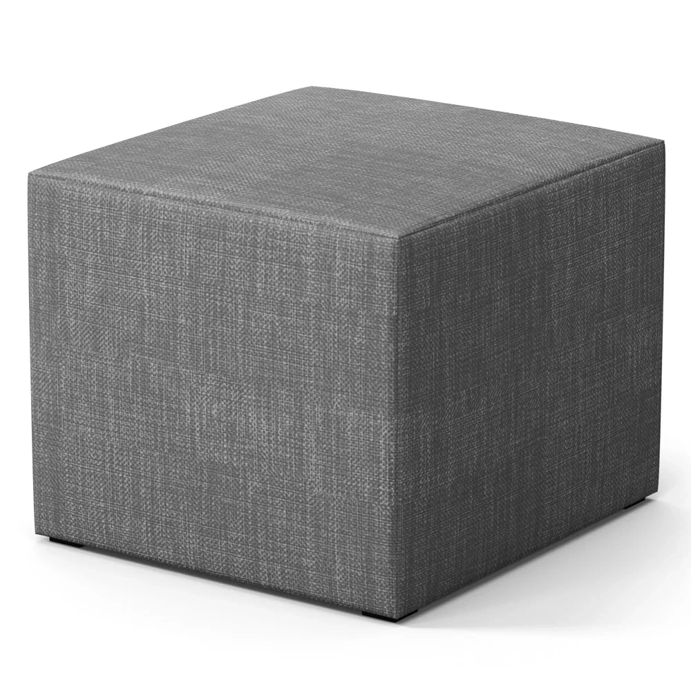 Poltrona de Amamentação Fixa com Puff Lucy Z39 Linho Cinza Escuro - Mpozenato