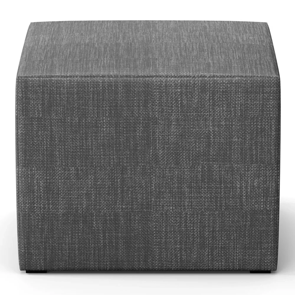 Poltrona de Amamentação Fixa com Puff Lucy Z39 Linho Cinza Escuro - Mpozenato