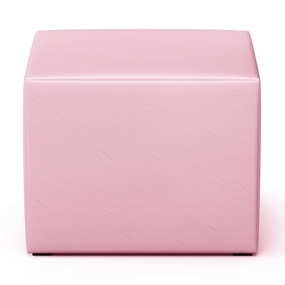 Poltrona Amamentação Base Madeira Balanço e Puff Lucy Z39 Sintético Rosa - Mpozenato