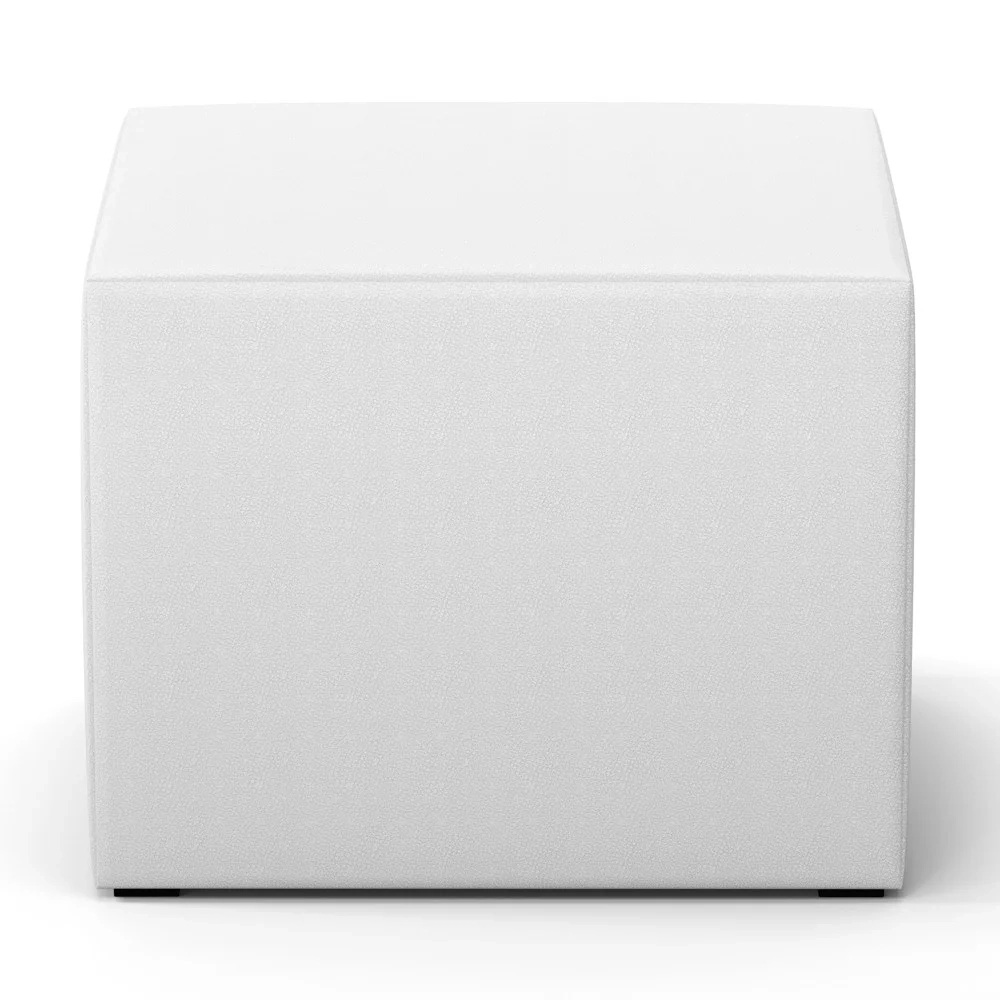 Poltrona Amamentação Base Madeira Balanço e Puff Lucy Z39 Sintético Branco - Mpozenato