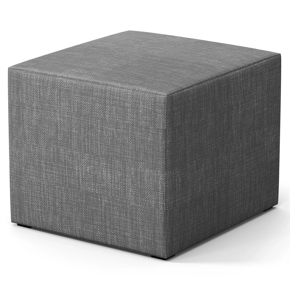 Poltrona Amamentação Base Madeira Balanço e Puff Lucy Z39 Linho Cinza Escuro - Mpozenato