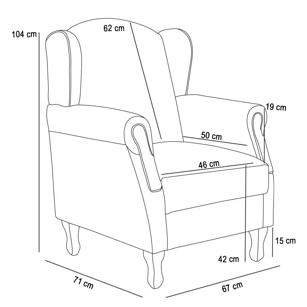 Kit 02 Poltronas de Amamentação Pés Madeira Lucy Z39 Sintético Azul Marinho - Mpozenato