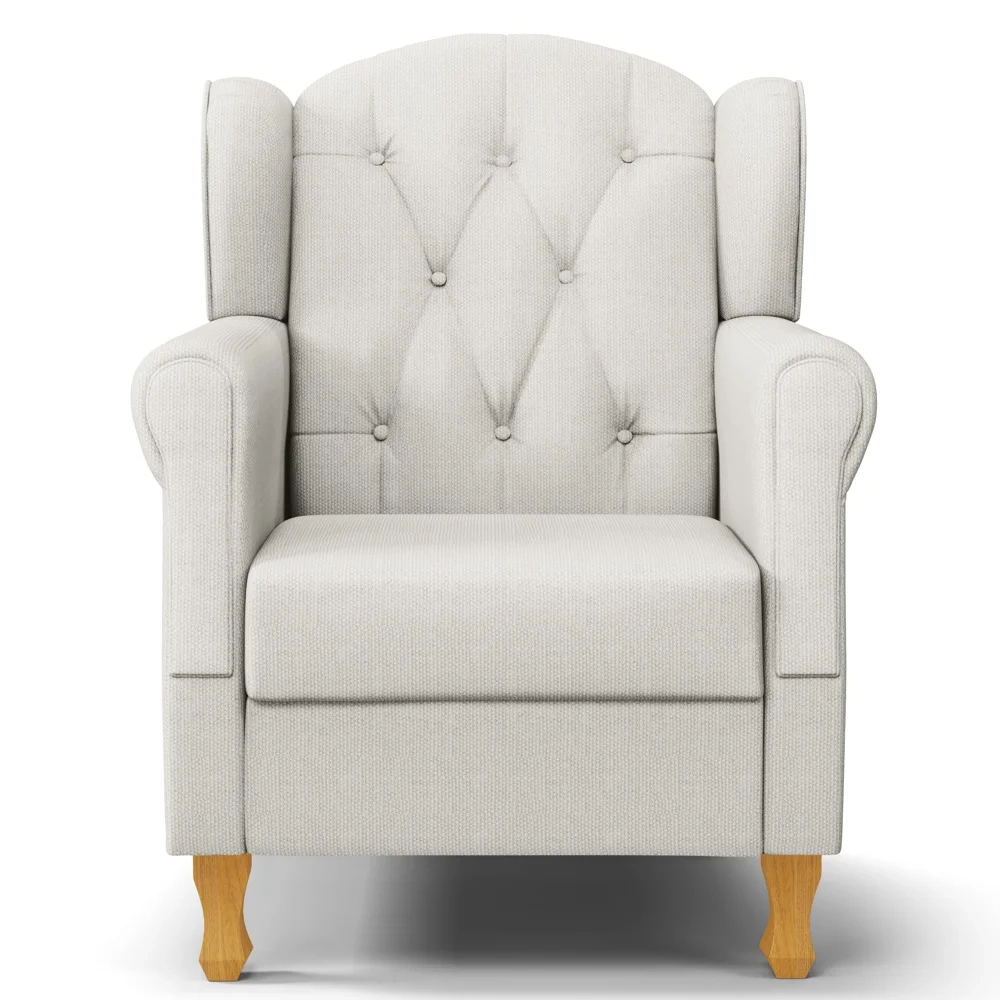 Kit 02 Poltronas de Amamentação Pés Madeira Lucy Z39 Linho Off White - Mpozenato