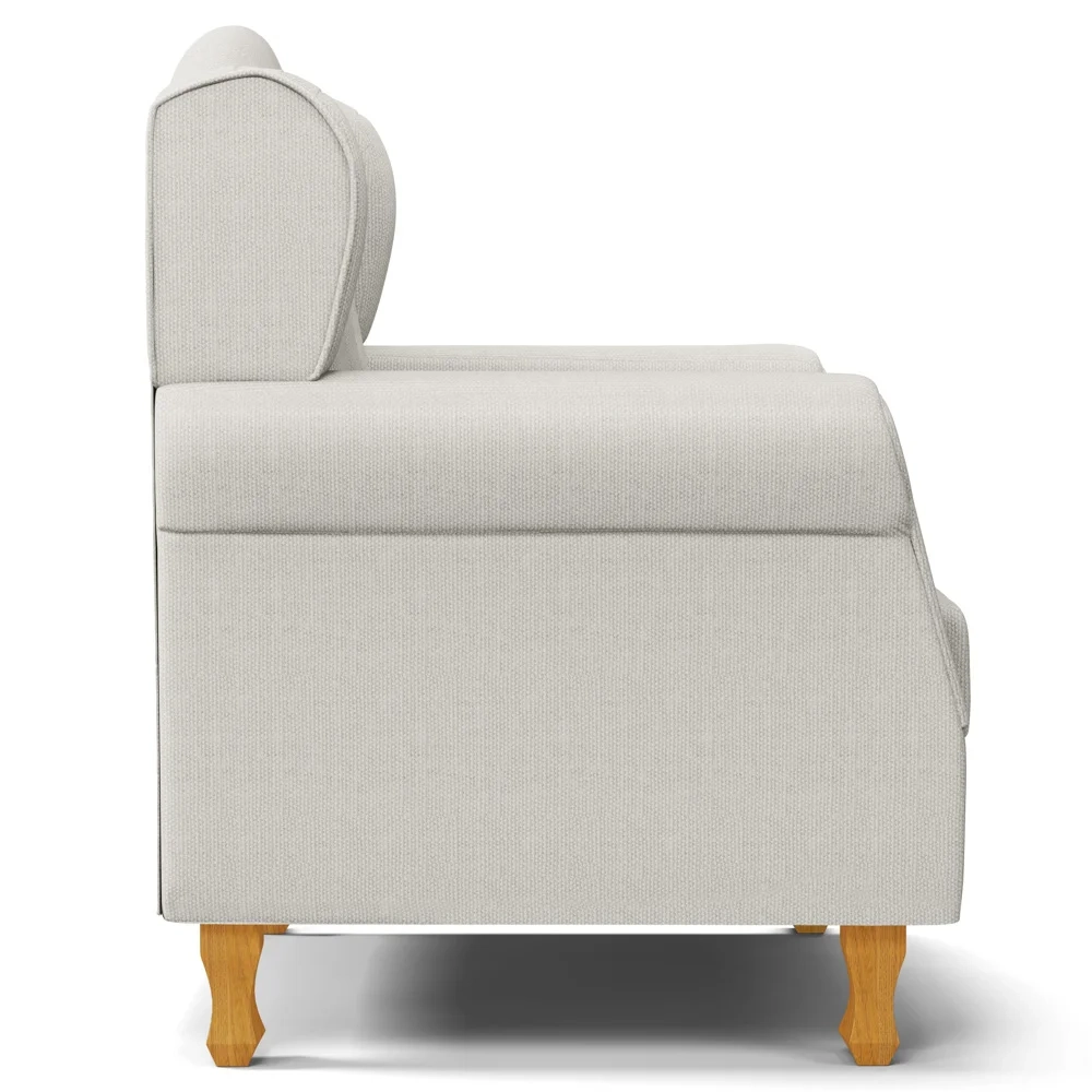 Kit 02 Poltronas de Amamentação Pés Madeira Lucy Z39 Linho Off White - Mpozenato