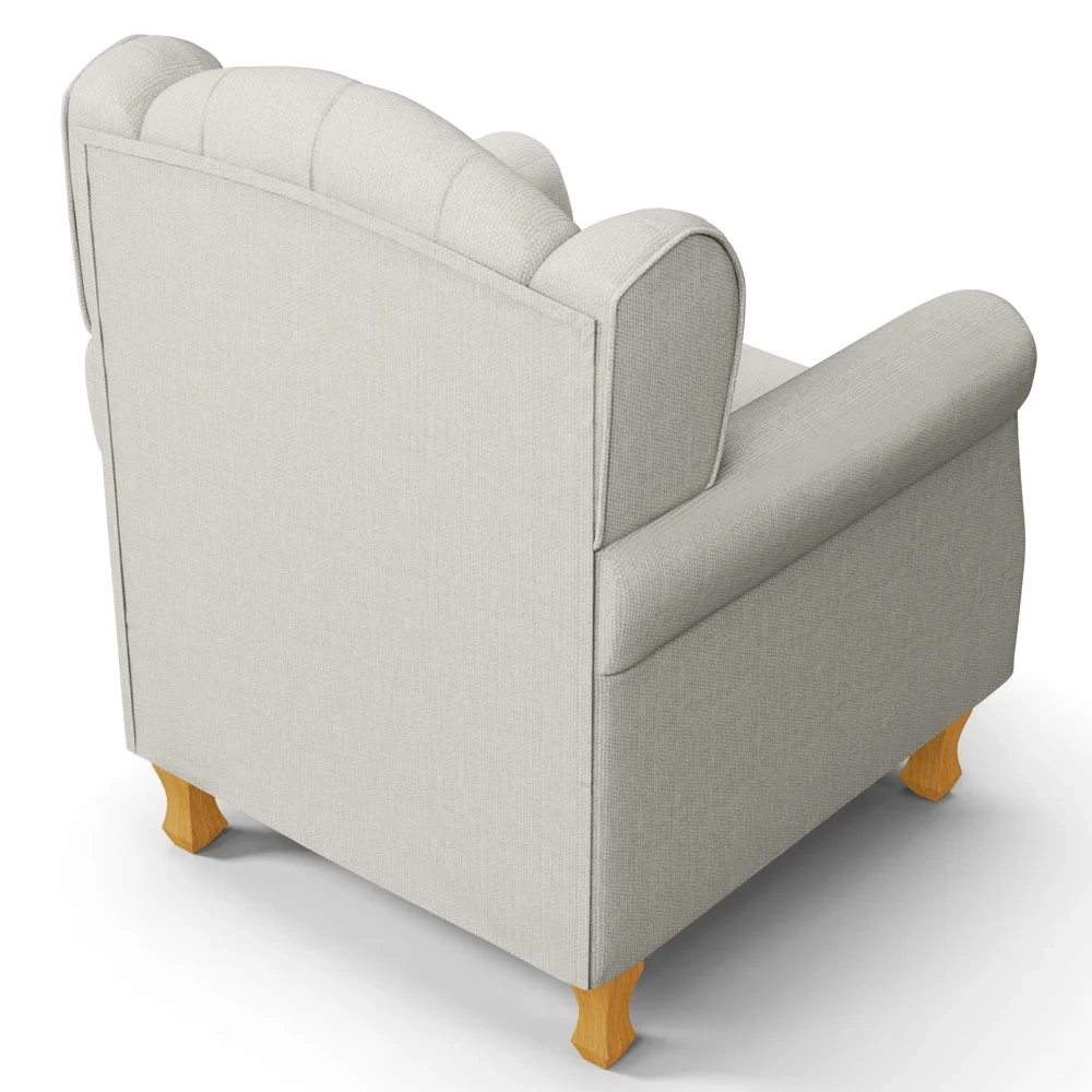 Kit 02 Poltronas de Amamentação Pés Madeira Lucy Z39 Linho Off White - Mpozenato