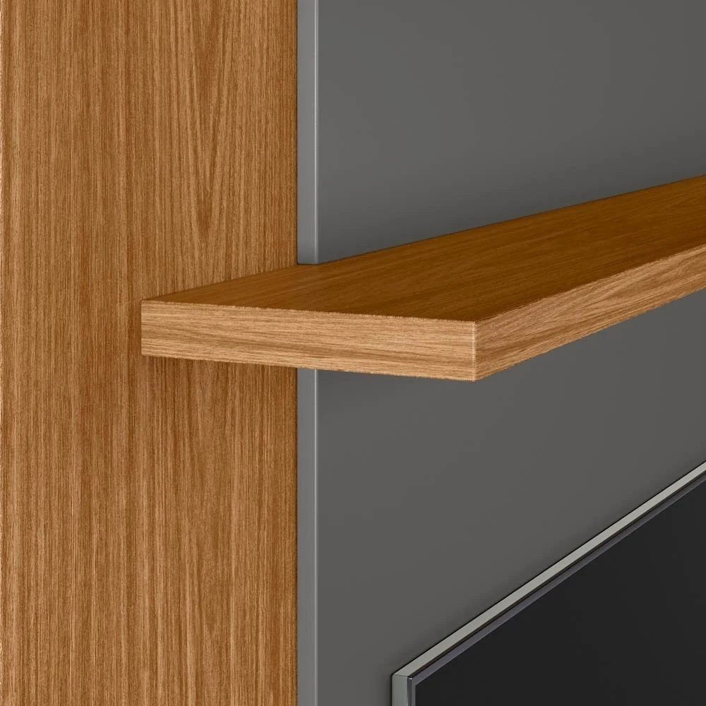 Prateleira Decorativa Multiuso 136cm 1 Peça Prime L06 Nature Fosco - Mpozenato