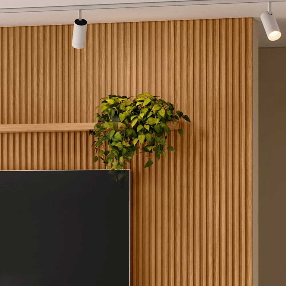 Painel Ripado de Madeira Modulado 1 Peça 39x250cm Prime Plus L06 Nature - Mpozenato