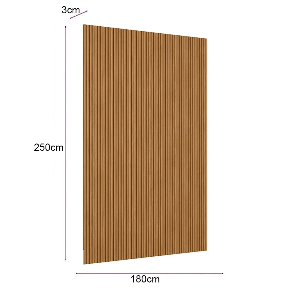 Painel Ripado Decorativo Sala Quarto 180x250cm Prime Plus L06 Nature Fosco - Mpozenato